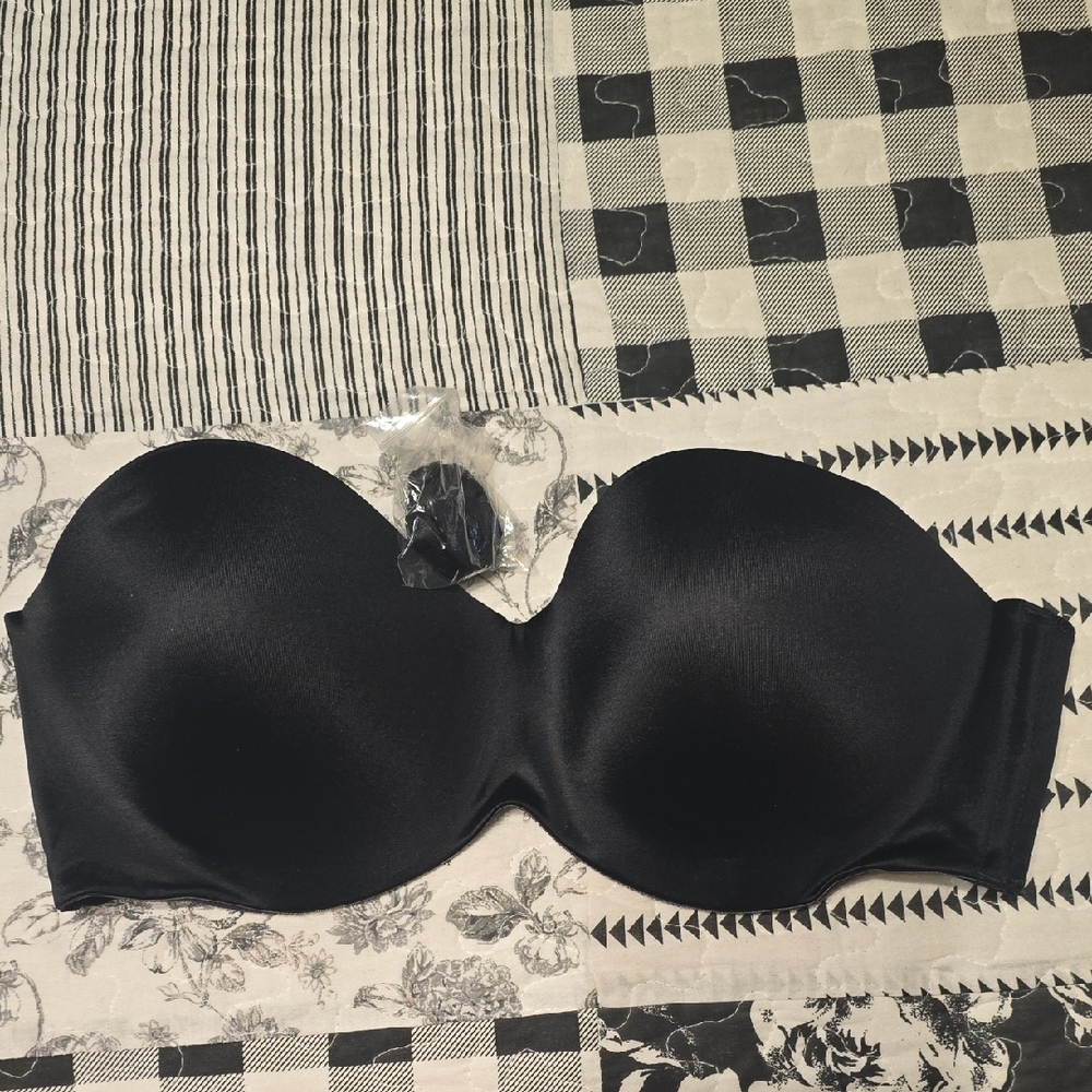 Bali Black Convertable Strapless Bra 36D